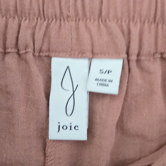 JOIE Dusty Rose High Waisted Wide Leg Drawstring Pants Size Small - Picture 10 of 11